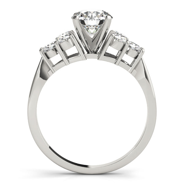 Cluster Side Peg Head Engagement Ring