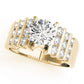 Multirow Channel Set Peg Head Engagement Ring