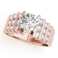 Multirow Channel Set Peg Head Engagement Ring