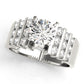 Multirow Channel Set Peg Head Engagement Ring