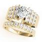 Multirow Channel Set Peg Head Engagement Ring