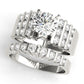 Multirow Channel Set Peg Head Engagement Ring