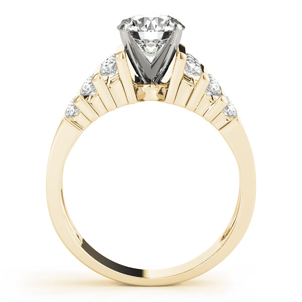 Multirow Channel Set Peg Head Engagement Ring
