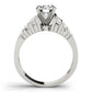 Multirow Channel Set Peg Head Engagement Ring