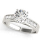 Single Row Channel Set Peg Head Engagement Ring