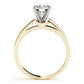 Single Row Channel Set Peg Head Engagement Ring