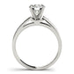 Single Row Channel Set Peg Head Engagement Ring