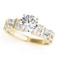 Round & Straight Baguette Channel Set Peg Head Engagement Ring