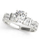 Round & Straight Baguette Channel Set Peg Head Engagement Ring