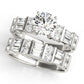 Round & Straight Baguette Channel Set Peg Head Engagement Ring