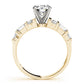 Round & Straight Baguette Channel Set Peg Head Engagement Ring