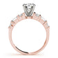 Round & Straight Baguette Channel Set Peg Head Engagement Ring