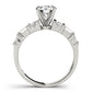 Round & Straight Baguette Channel Set Peg Head Engagement Ring