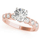 Single Row Peg Head Engagement Ring