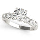 Single Row Peg Head Engagement Ring