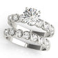 Single Row Peg Head Engagement Ring