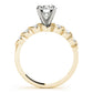 Single Row Peg Head Engagement Ring