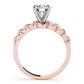 Single Row Peg Head Engagement Ring