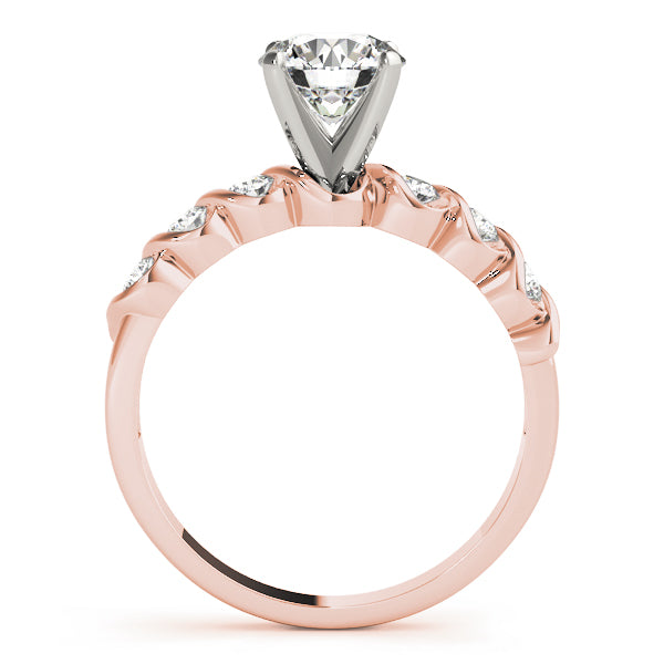 Single Row Peg Head Engagement Ring