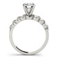 Single Row Peg Head Engagement Ring