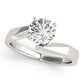 Solitaire Peg Head Engagement Rings