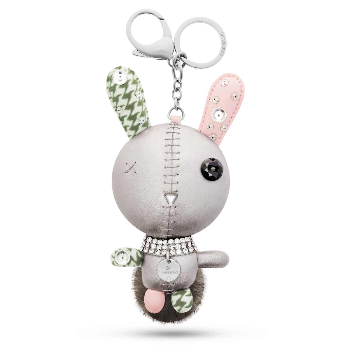 Swarovski Mathilde Bag Charm, Rabbit, Gray, Stainless Steel