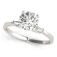 3-Stone Tapered Baguette Peg Head Engagement Ring