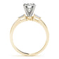 3-Stone Tapered Baguette Peg Head Engagement Ring