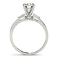 3-Stone Tapered Baguette Peg Head Engagement Ring