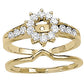 Halo Peg Head Engagement Ring