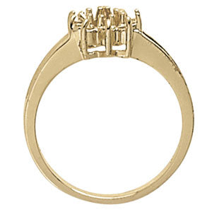 Halo Peg Head Engagement Ring