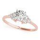 Cluster Side Peg Head Engagement Ring