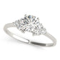 Cluster Side Peg Head Engagement Ring