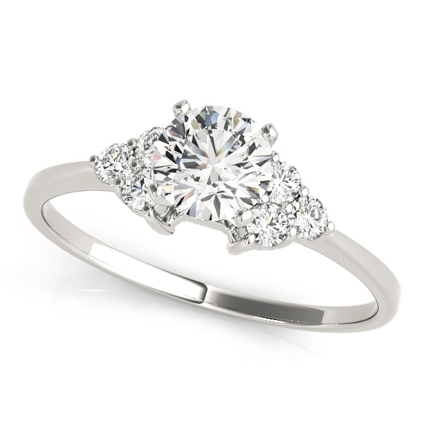 Cluster Side Peg Head Engagement Ring