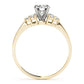 Cluster Side Peg Head Engagement Ring