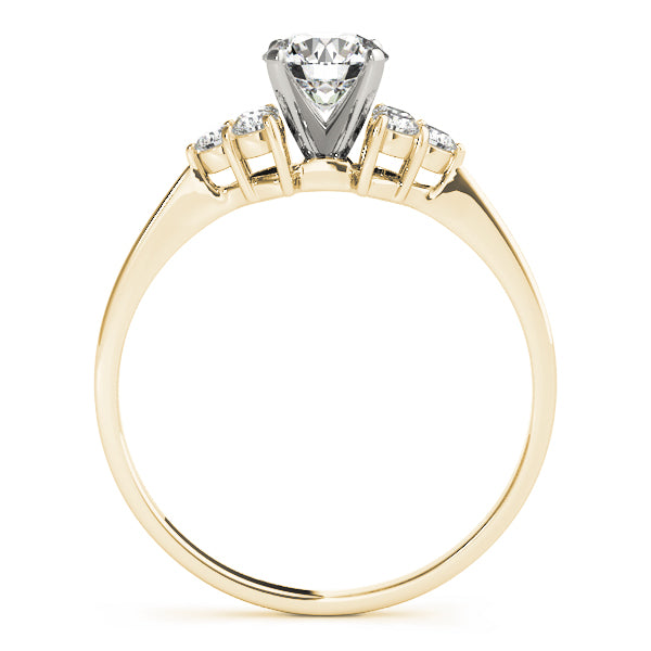 Cluster Side Peg Head Engagement Ring