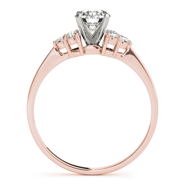 Cluster Side Peg Head Engagement Ring