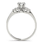 Cluster Side Peg Head Engagement Ring