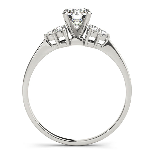 Cluster Side Peg Head Engagement Ring