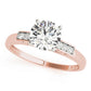 Single Row Peg Head Engagement Ring