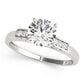 Single Row Peg Head Engagement Ring