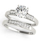 Single Row Peg Head Engagement Ring