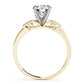Single Row Peg Head Engagement Ring
