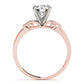 Single Row Peg Head Engagement Ring