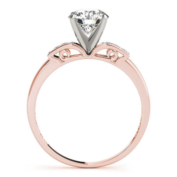 Single Row Peg Head Engagement Ring