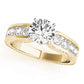 Antique Channel Set Peg Head Engagement Ring