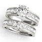 Antique Channel Set Peg Head Engagement Ring