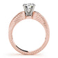 Antique Channel Set Peg Head Engagement Ring