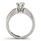 Antique Channel Set Peg Head Engagement Ring