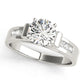 Single Row Channel Set Peg Head Engagement Ring